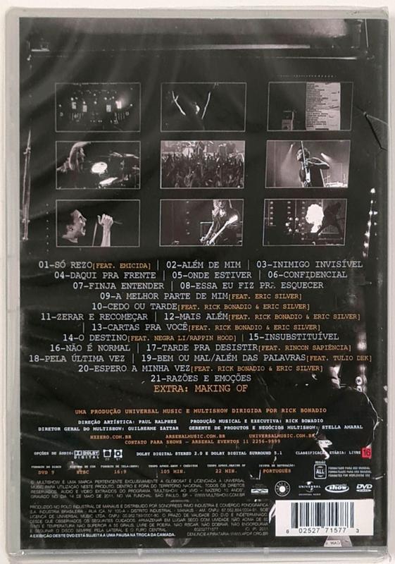 DVD NX Zero Multishow Ao Vivo 10 Anos 2011 Novo Lacrado - Hm